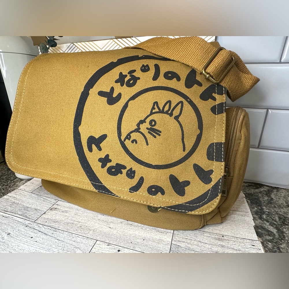 My Neighbor Totoro Khaki Crossbody Messenger Tote Bag Purse Studio Ghibli